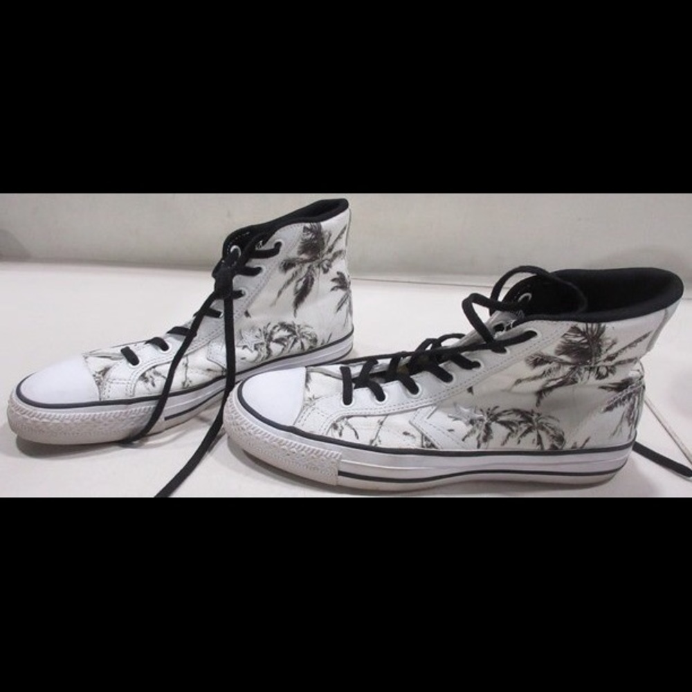 Converse All Star Hi OP White/Black Palm Trees